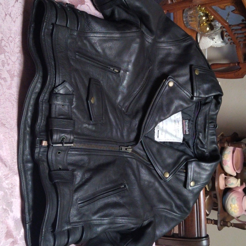 Thinsulate Leather Motorcycle Jacket - image 1